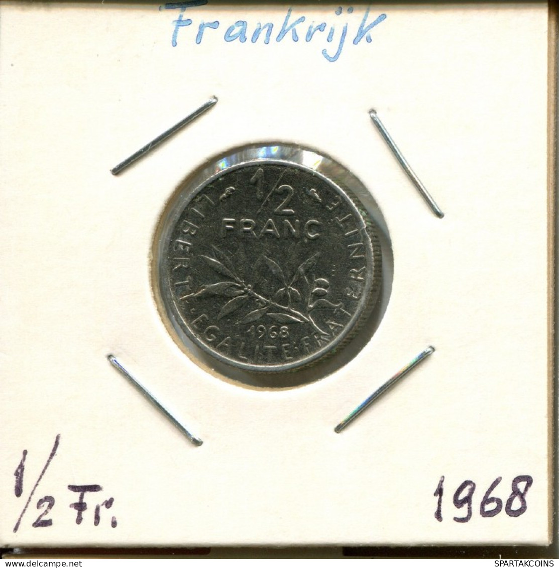 1/2 FRANC 1968 FRANCIA FRANCE Moneda #AM240.E.A - 1/2 Franc