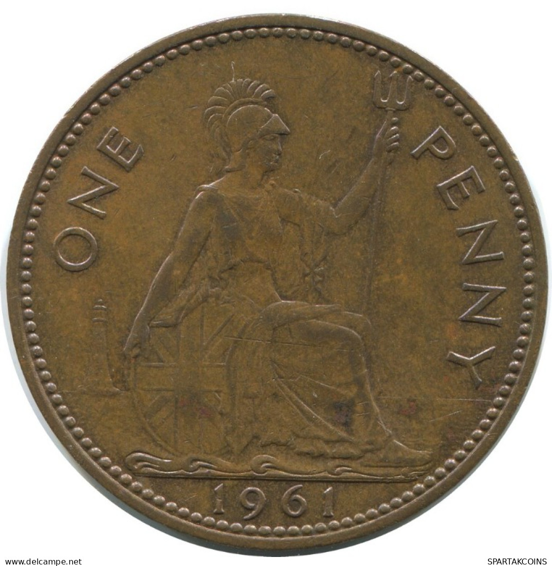 PENNY 1961 UK GROßBRITANNIEN GREAT BRITAIN Münze #AG898.1.D.A - D. 1 Penny
