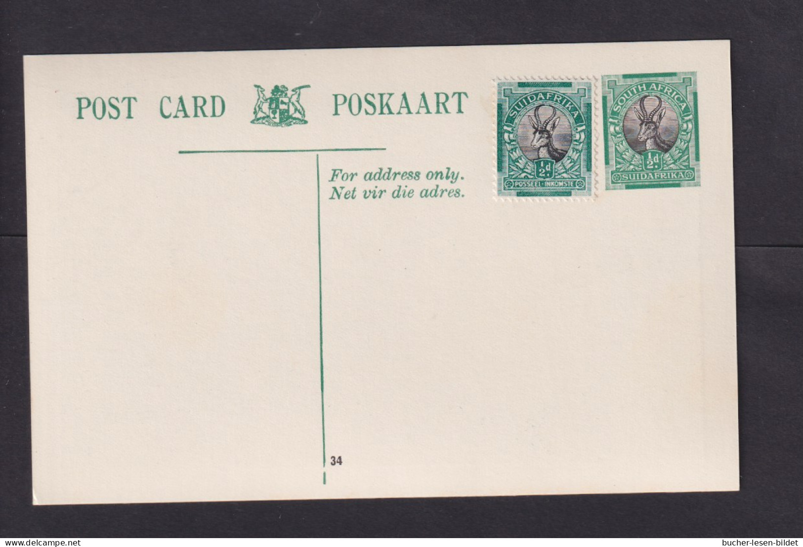 1/2 P. Bild-Ganzsache "Wylies Poort" - Ungebraucht - Storia Postale