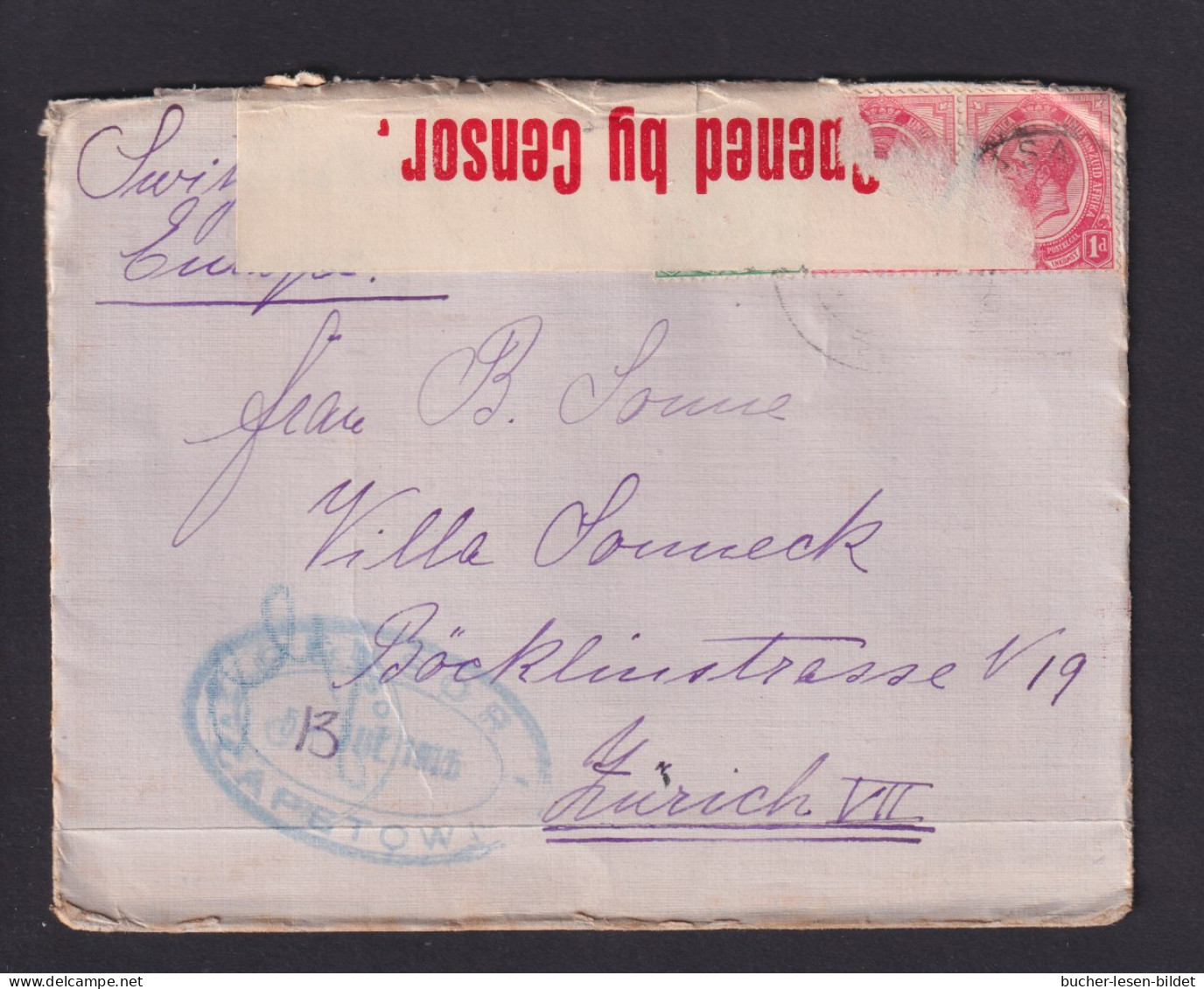 1915 - Mischfrankatur Auf Brief Nach Zürich - Zensur - Storia Postale