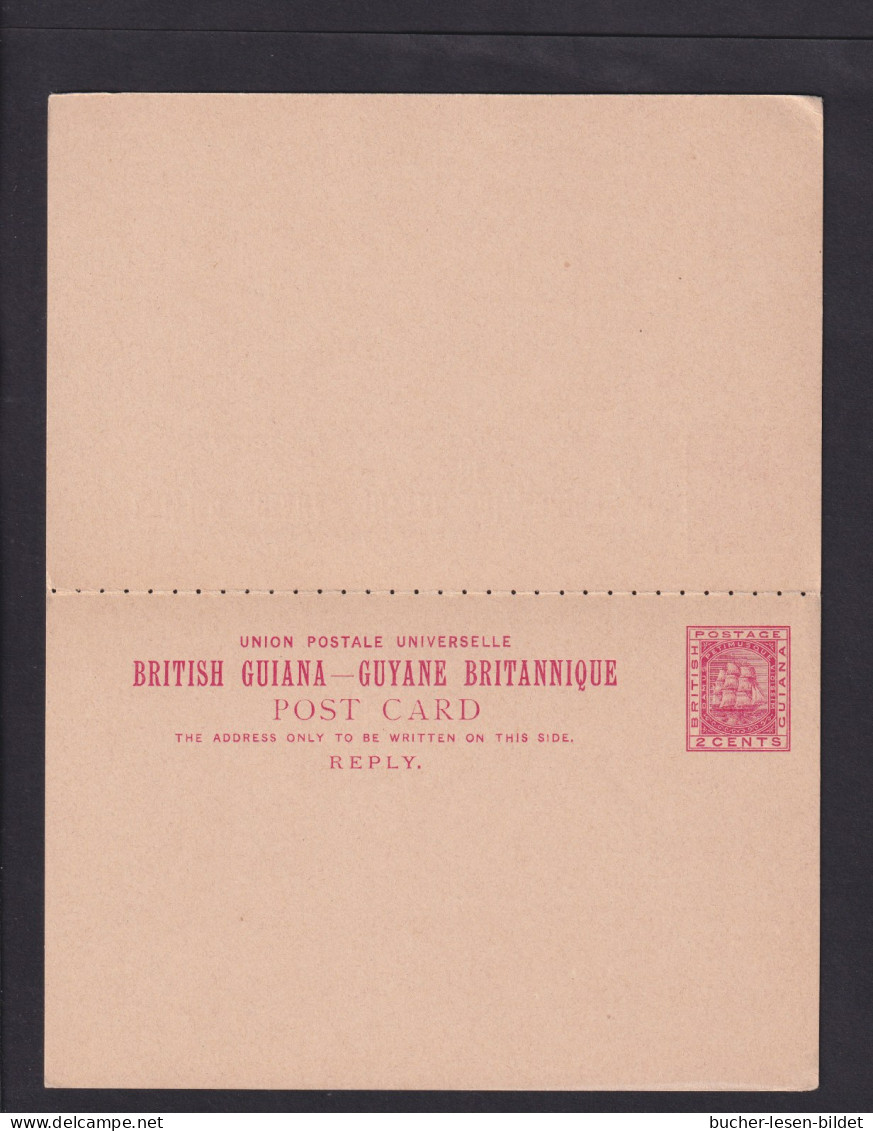 1899 - 1 P. Doppel-Ganzsache (P 9) Ab Georgetown Nach München - Guyana Britannica (...-1966)