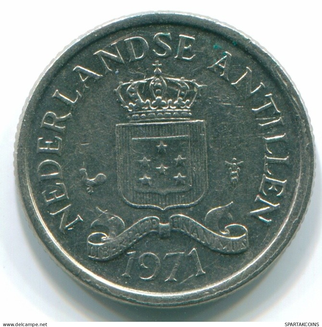 10 CENTS 1971 NIEDERLÄNDISCHE ANTILLEN Nickel Koloniale Münze #S13404.D.A - Antilles Néerlandaises