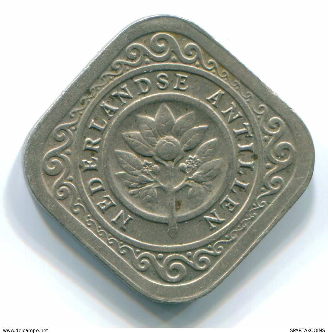 5 CENTS 1957 ANTILLAS NEERLANDESAS Nickel Colonial Moneda #S12406.E.A - Netherlands Antilles
