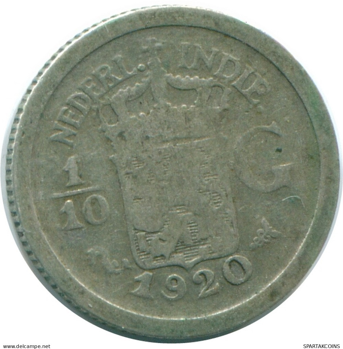 1/10 GULDEN 1920 NIEDERLANDE OSTINDIEN SILBER Koloniale Münze #NL13374.3.D.A - Indie Olandesi