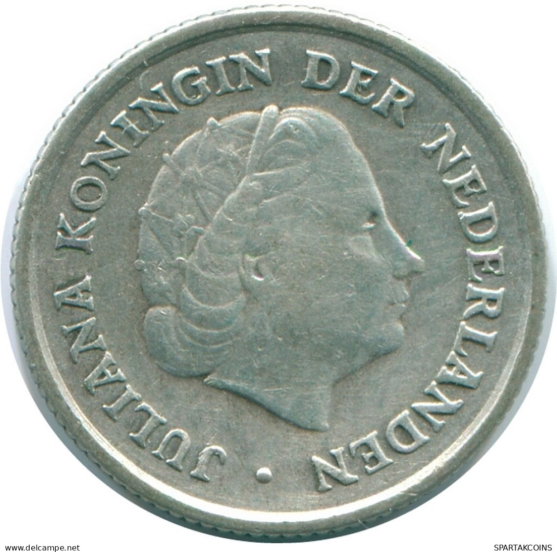 1/10 GULDEN 1963 ANTILLAS NEERLANDESAS PLATA Colonial Moneda #NL12473.3.E.A - Antilles Néerlandaises
