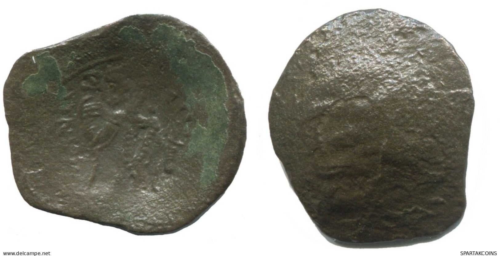 Auténtico Original Antiguo BYZANTINE IMPERIO Trachy Moneda 1.3g/18mm #AG683.4.E.A - Bizantine