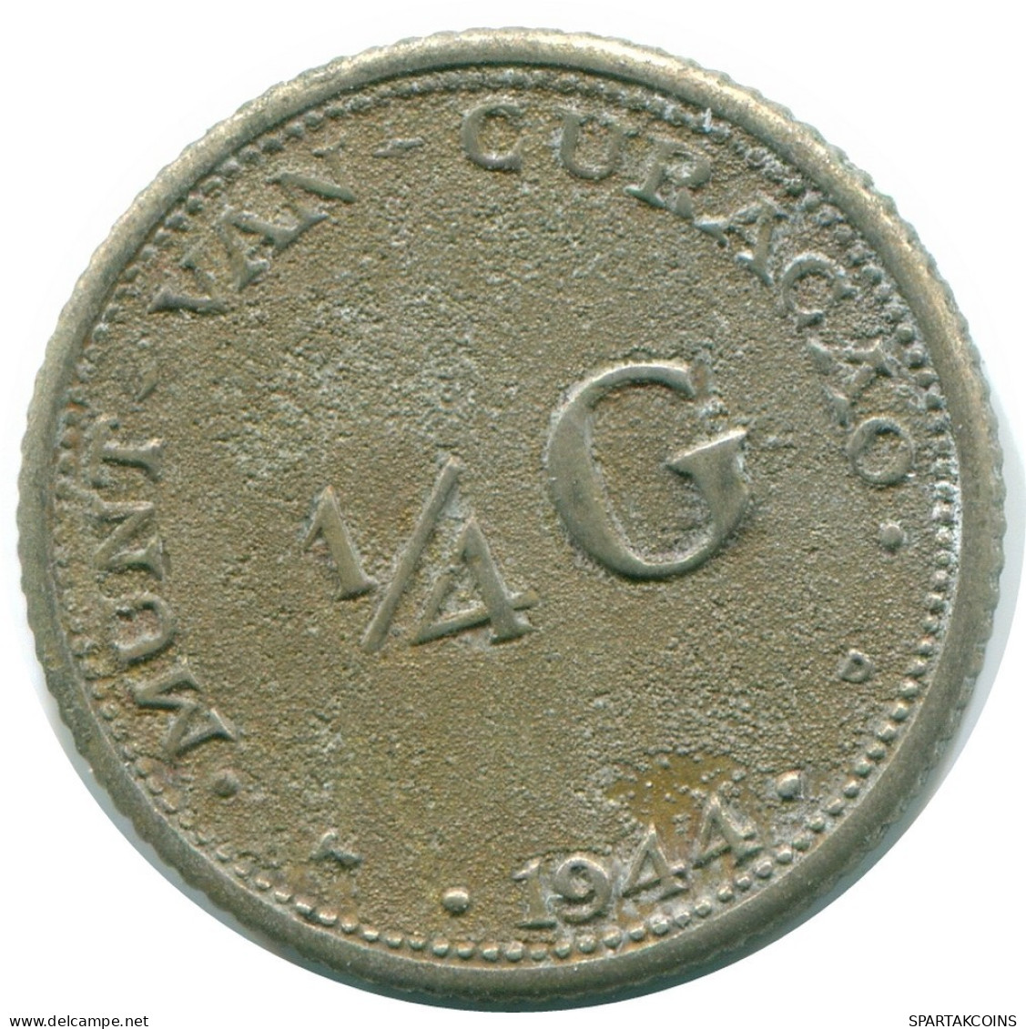 1/4 GULDEN 1944 CURACAO NIEDERLANDE SILBER Koloniale Münze #NL10725.4.D.A - Curaçao
