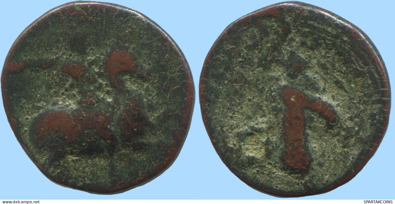 HORSEMAN Antiguo Auténtico Original GRIEGO Moneda 2.9g/16mm #ANT1765.10.E.A - Grecques