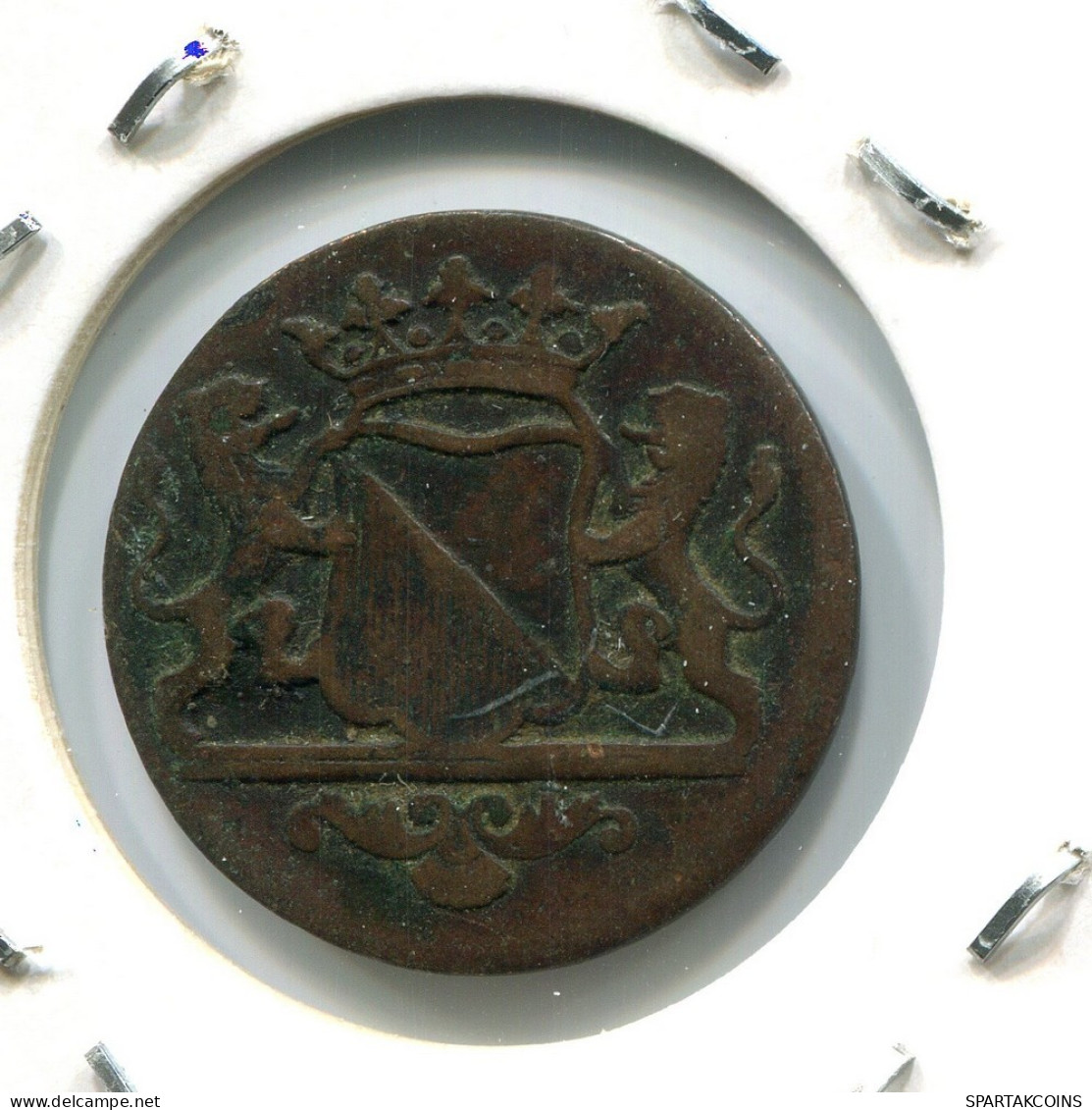 1787 UTRECHT VOC DUIT IINDES NÉERLANDAIS NETHERLANDS NEW YORK COLONIAL PENNY #VOC1784.10.F.A - Indie Olandesi