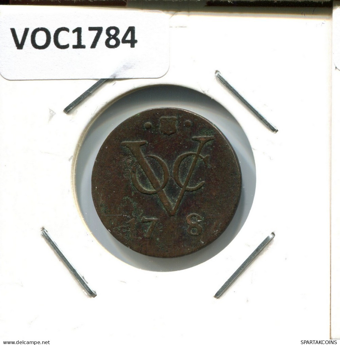 1787 UTRECHT VOC DUIT IINDES NÉERLANDAIS NETHERLANDS NEW YORK COLONIAL PENNY #VOC1784.10.F.A - Indes Neerlandesas