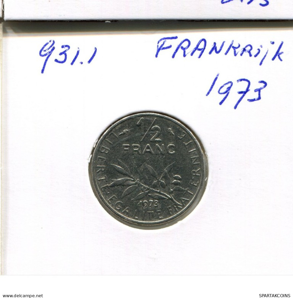 1/2 FRANC 1973 FRANCE Pièce Française #AN240.F.A - 1/2 Franc