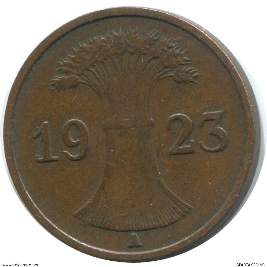 1 RENTENPFENNIG 1923 A GERMANY Coin #AD432.9.U.A - 1 Renten- & 1 Reichspfennig