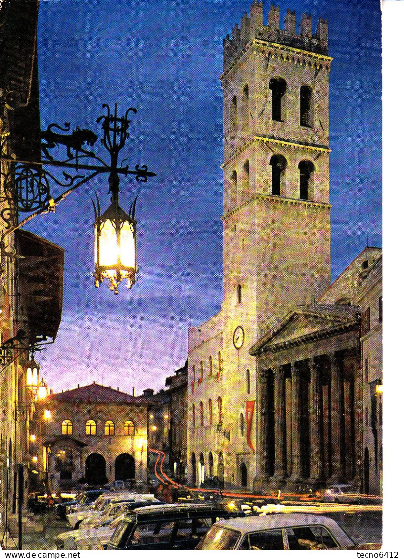 Assisi(perugia) - Piazza Del Comune E Tempio Di Minerva - Viaggiata - Perugia
