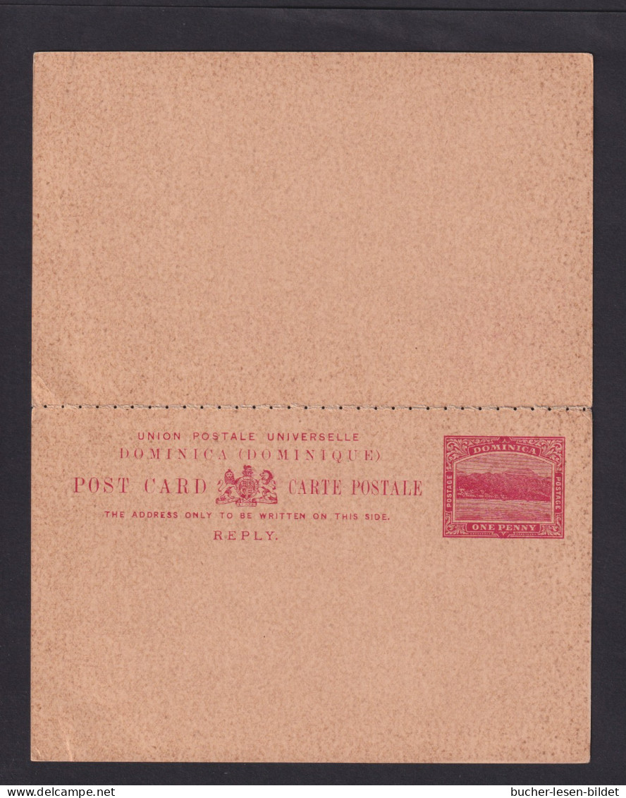 1904 - 1 P Doppel-Ganzsache (P 9) Ab Dominica Nach Deutschland - Dominica (...-1978)