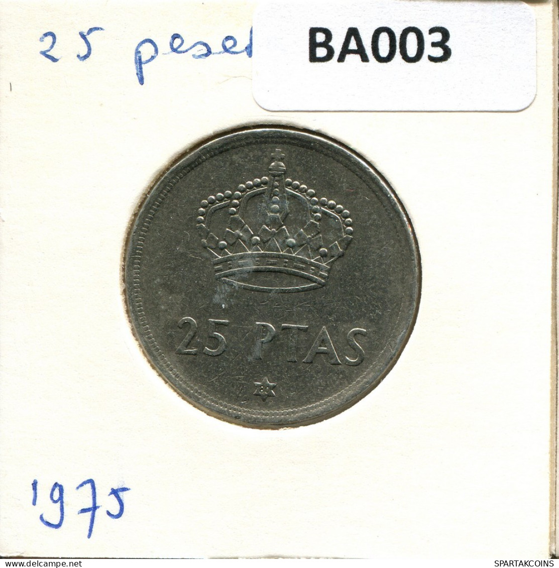 25 PESETAS 1975 SPAIN Coin #BA003.U.A - 25 Peseta