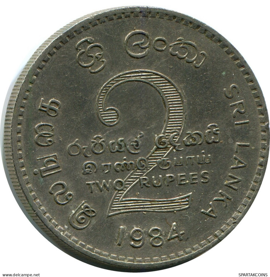 2 RUPEES 1984 SRI LANKA Moneda #AZ228.E.A - Sri Lanka (Ceylon)