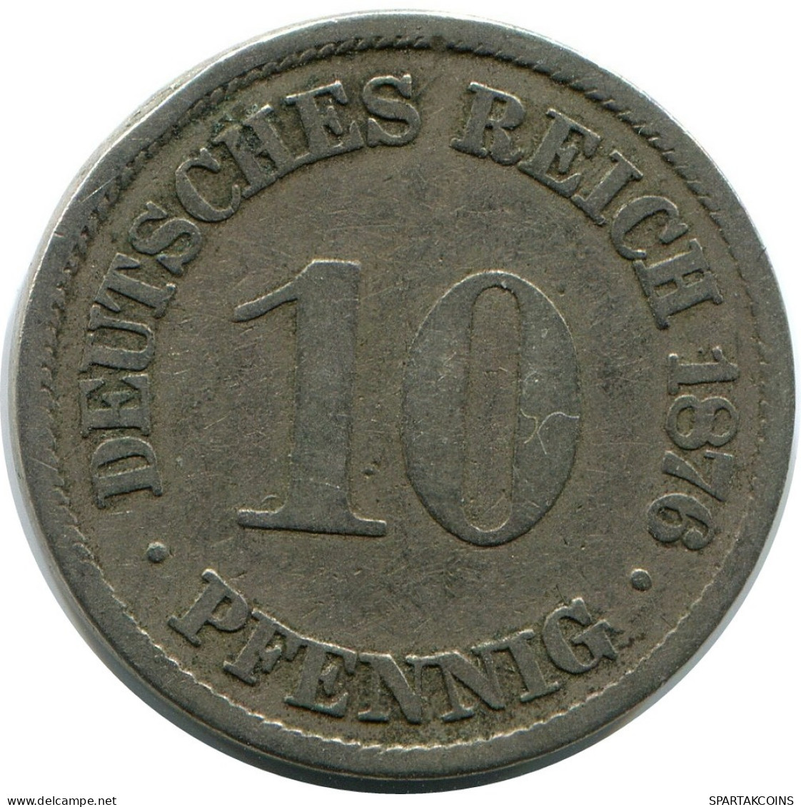 10 PFENNIG 1876 A ALEMANIA Moneda GERMANY #DB297.E.A - 10 Pfennig