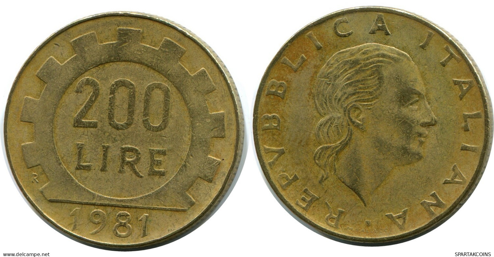 200 LIRE 1981 ITALIE ITALY Pièce #AZ515.F.A - 200 Lire