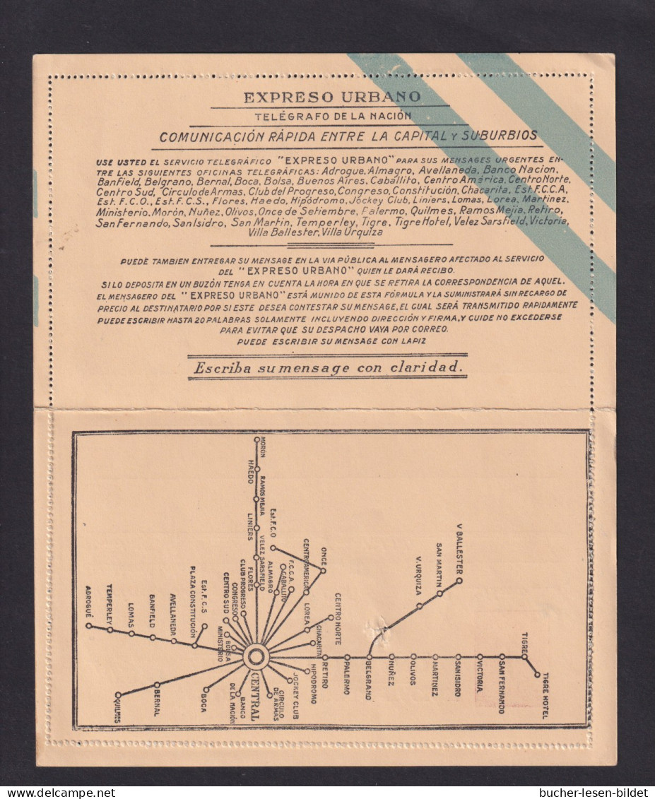 1913 - 30 C. Rohrpost-Ganzsache (LA 3) Gebraucht In Buenos Aires - Cartas & Documentos