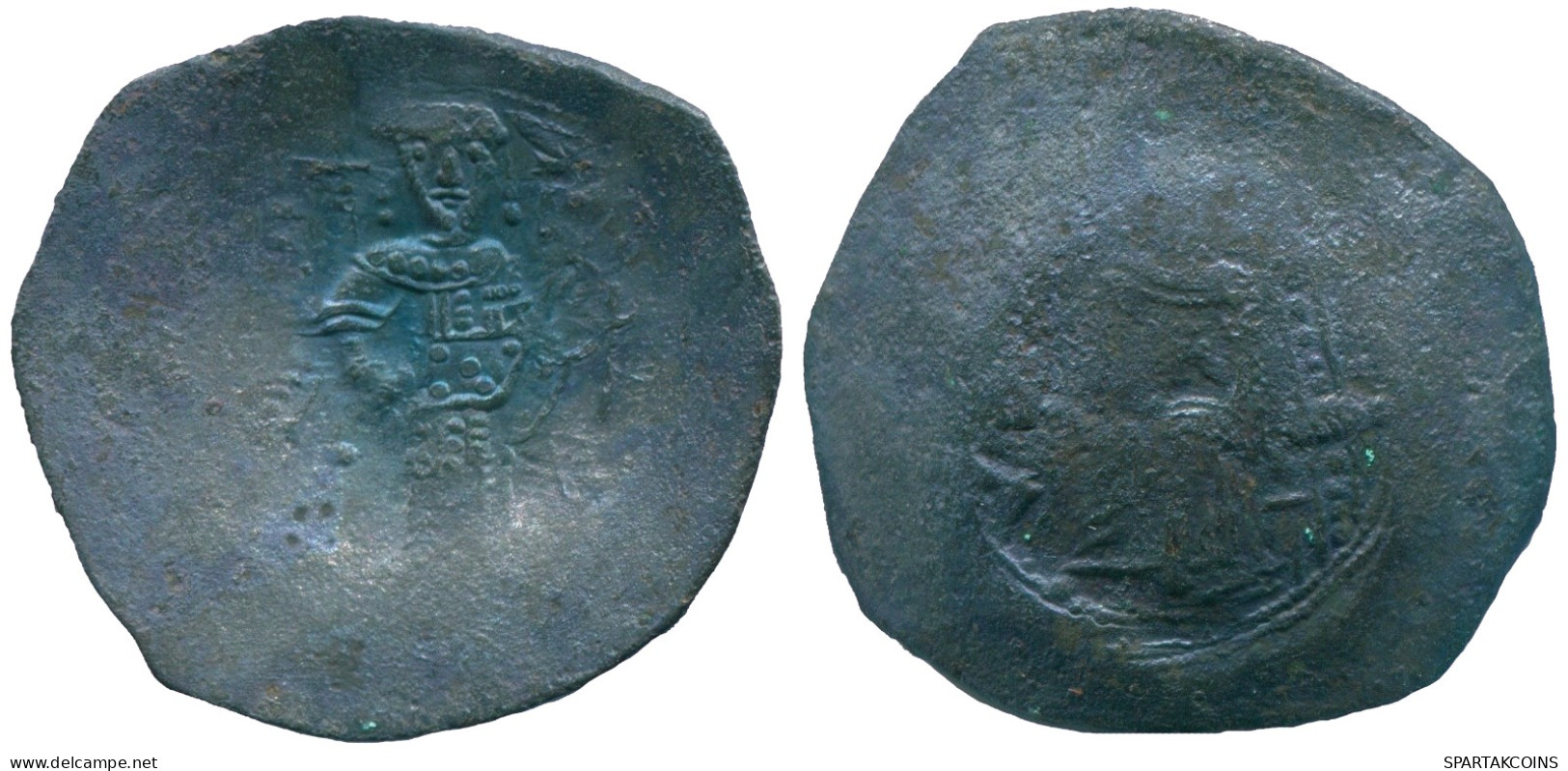 BYZANTINE EMPIRE Aspron Trache Authentique Antique Pièce 3.61g/26mm #BYZ1008.13.F.A - Byzantium