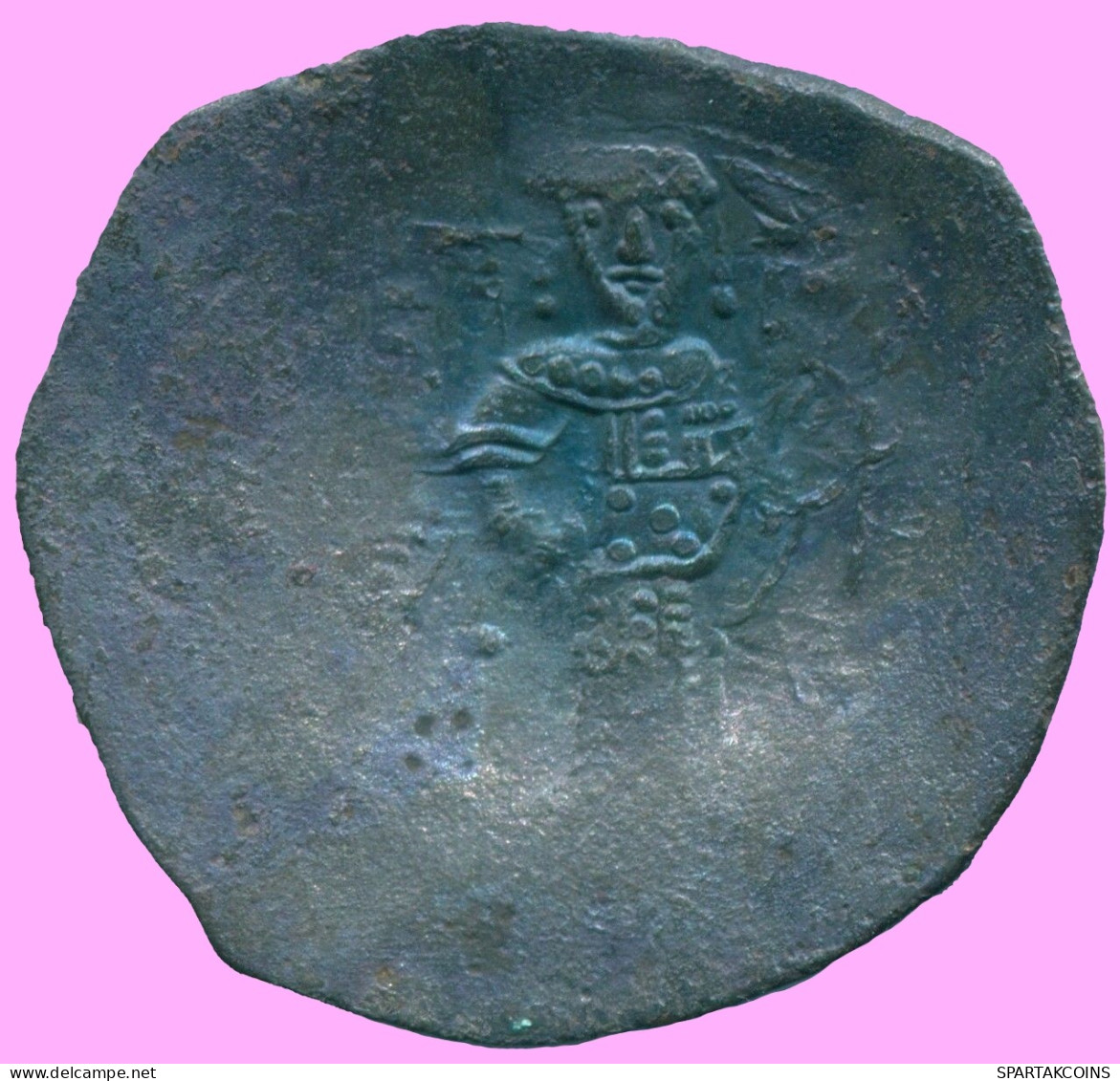 BYZANTINE EMPIRE Aspron Trache Authentique Antique Pièce 3.61g/26mm #BYZ1008.13.F.A - Byzantinische Münzen