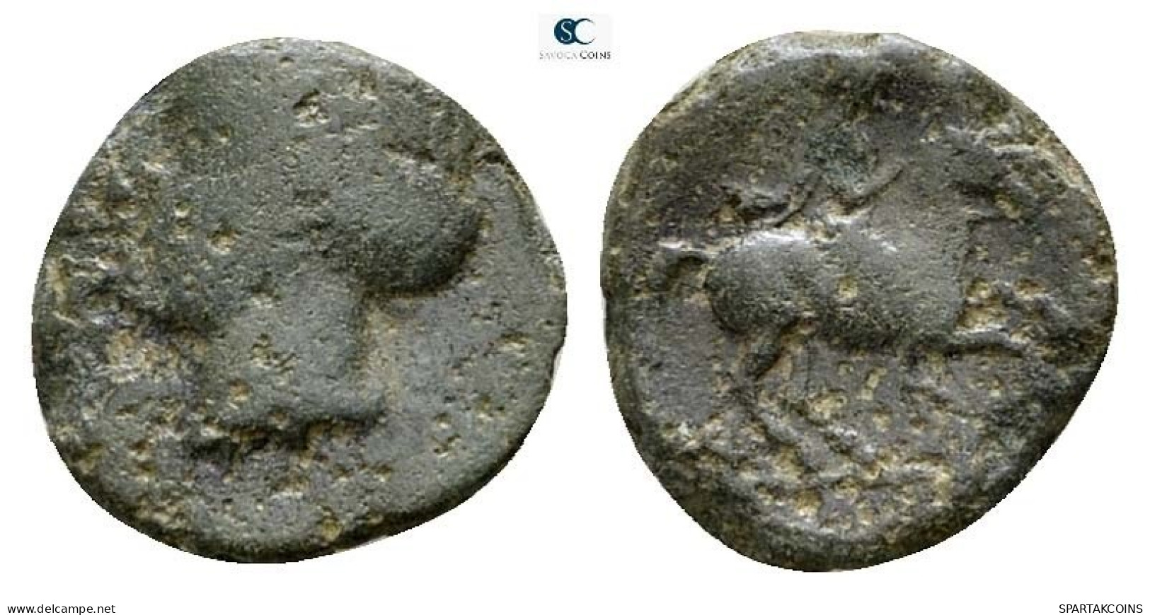 GRIEGO Bronze Antiguo Moneda HORSEMAN NYMPH2.19g/15mm #ANC12393.15.E.A - Greche