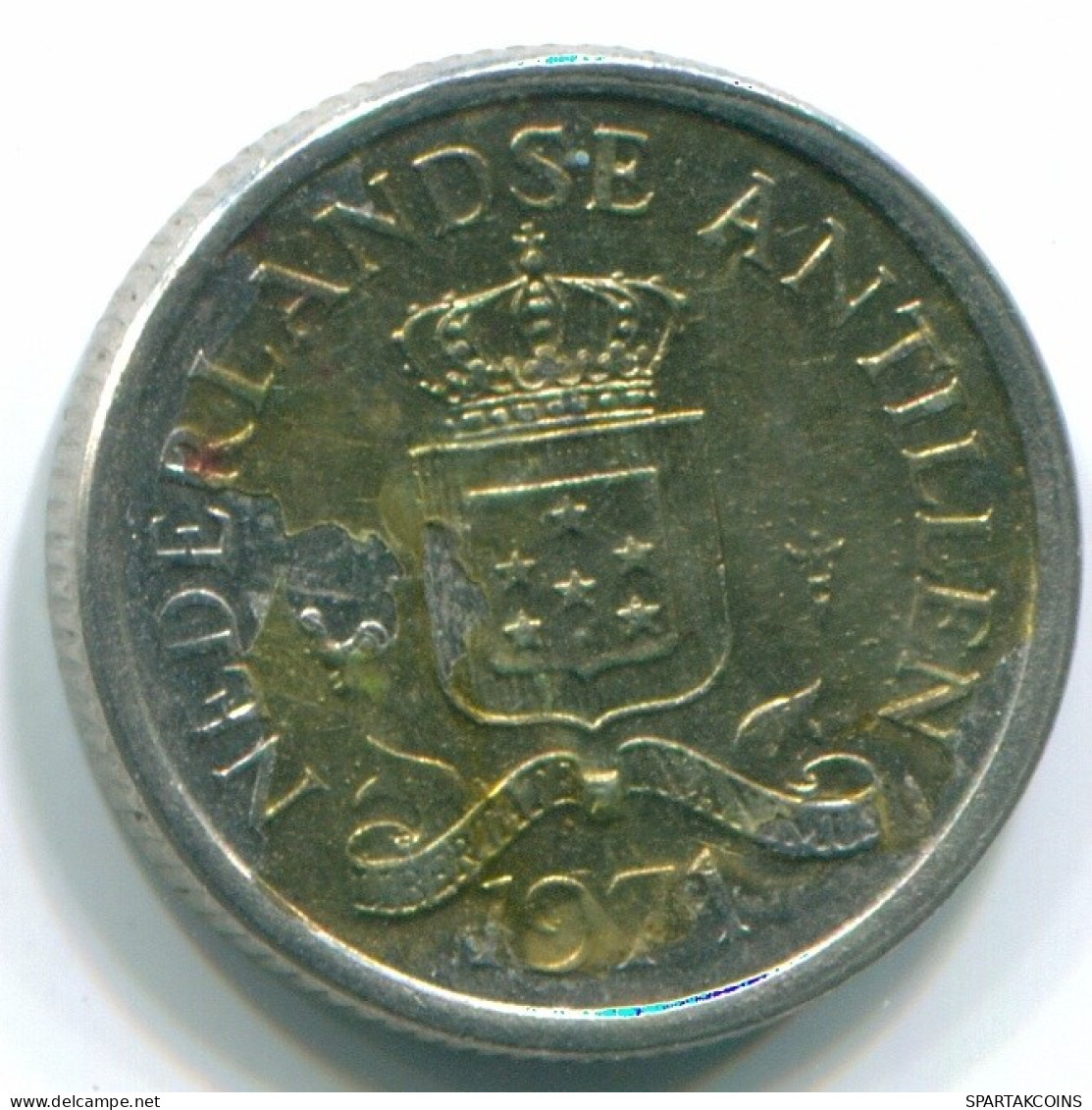 10 CENTS 1971 NIEDERLÄNDISCHE ANTILLEN Nickel Koloniale Münze #S13457.D.A - Antille Olandesi