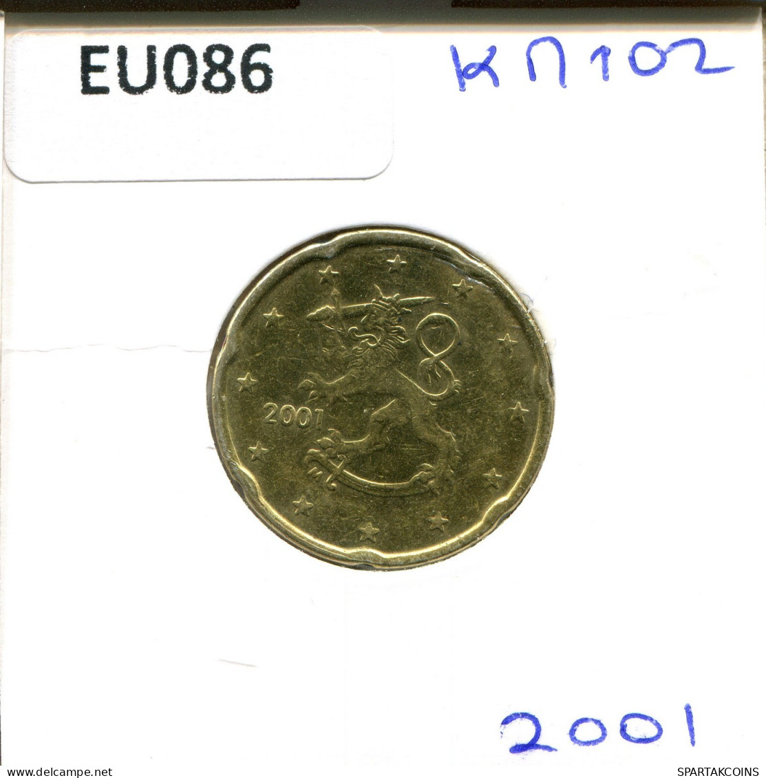 20 EURO CENTS 2001 FINLAND Coin #EU086.U.A - Finlandia