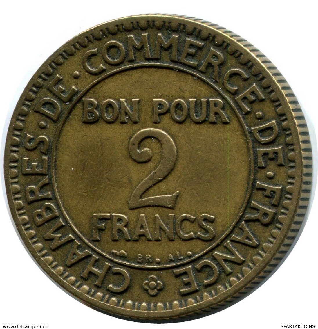 2 FRANCS 1922 FRANCIA FRANCE Moneda #AX876.E.A - 2 Francs