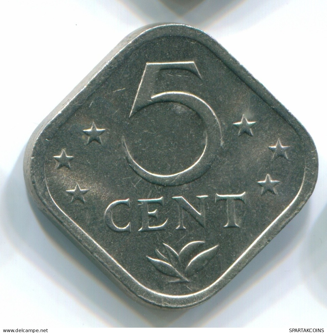 5 CENTS 1975 ANTILLES NÉERLANDAISES Nickel Colonial Pièce #S12252.F.A - Antillas Neerlandesas