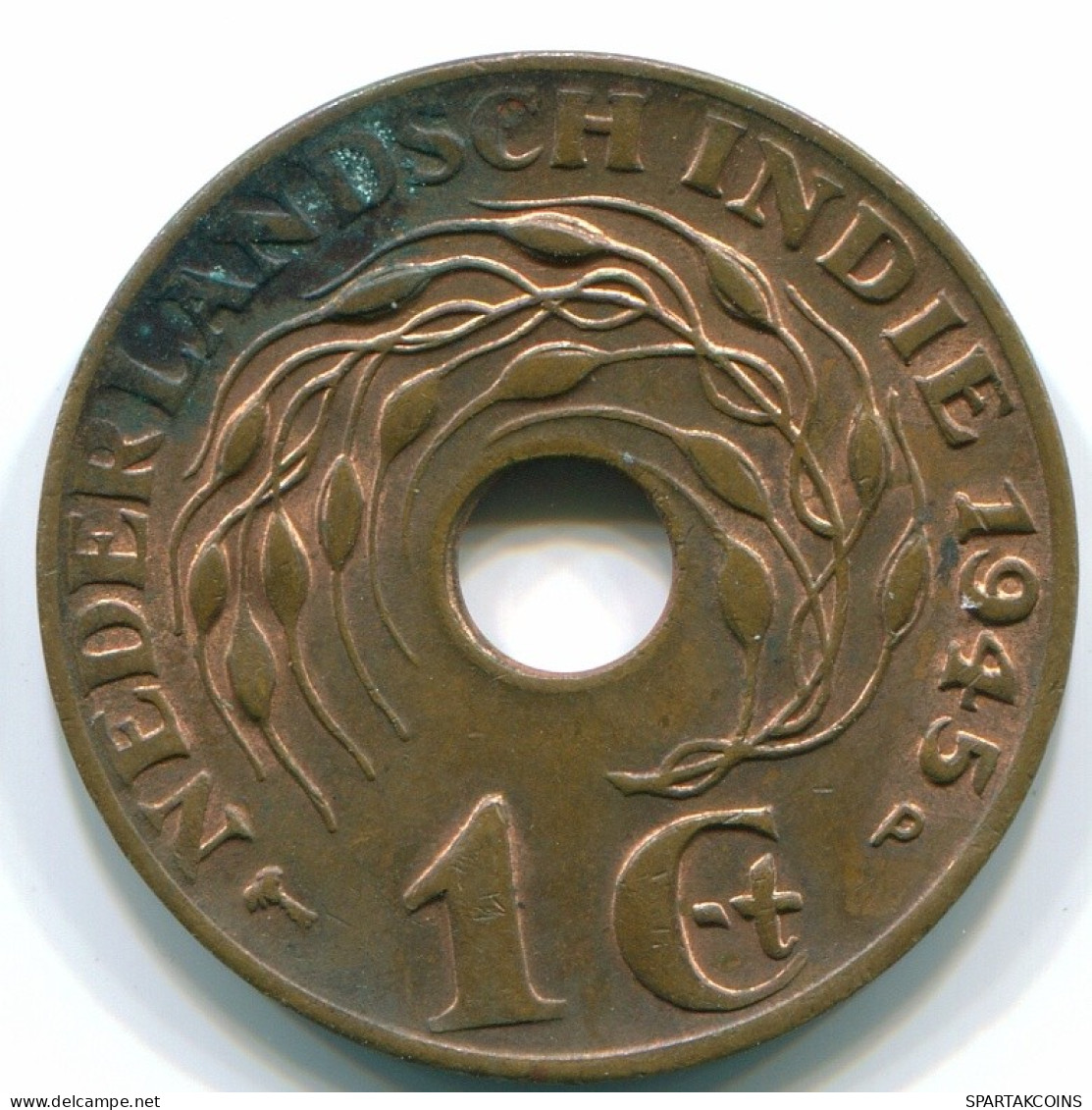 1 CENT 1945 P NIEDERLANDE OSTINDIEN INDONESISCH Koloniale Münze #S10457.D.A - Indes Neerlandesas