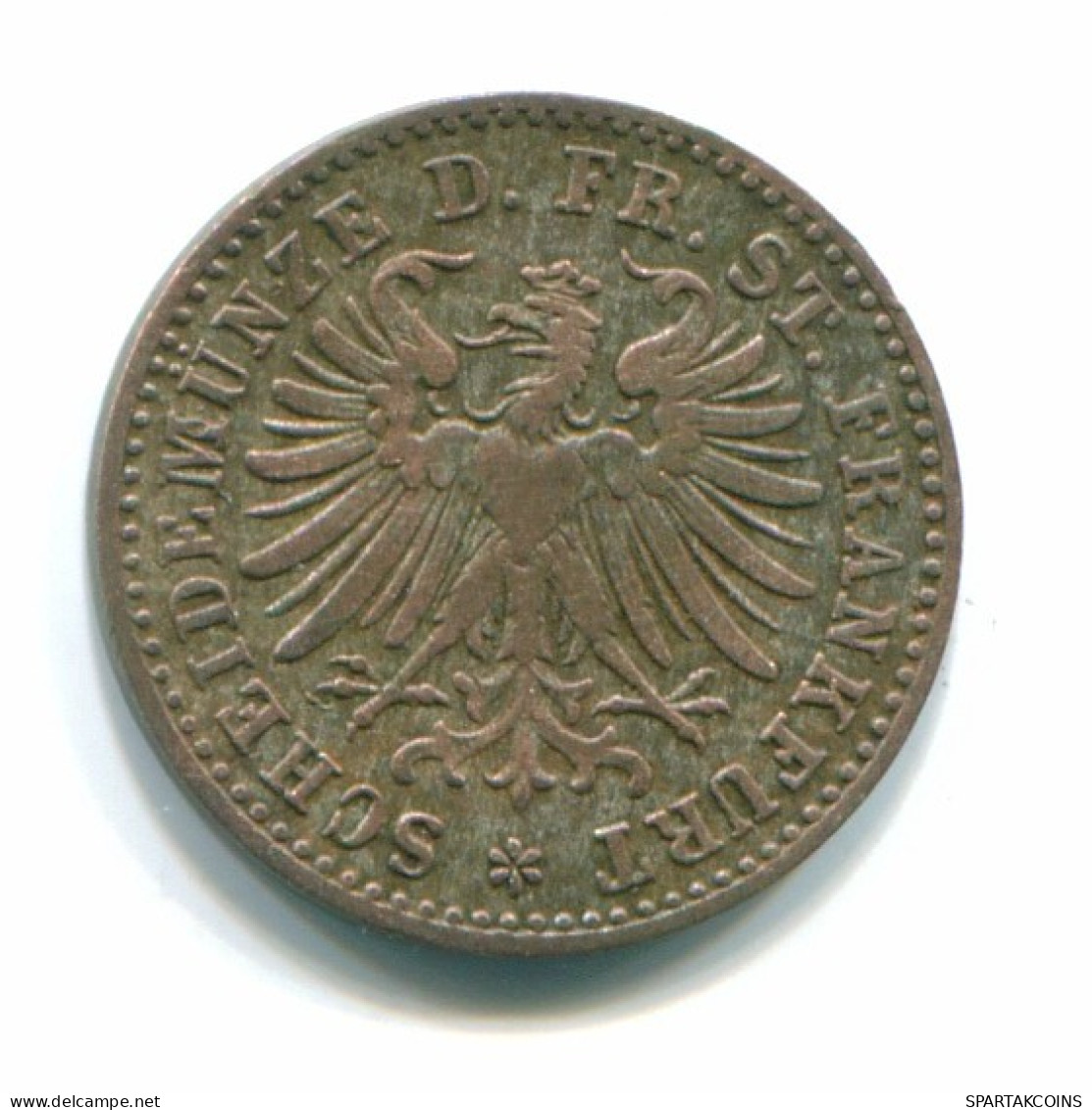 1 KREUZER 1862 Frankfurt ALLEMAGNE Pièce GERMANY #DE10143.3.F.A - Otros & Sin Clasificación