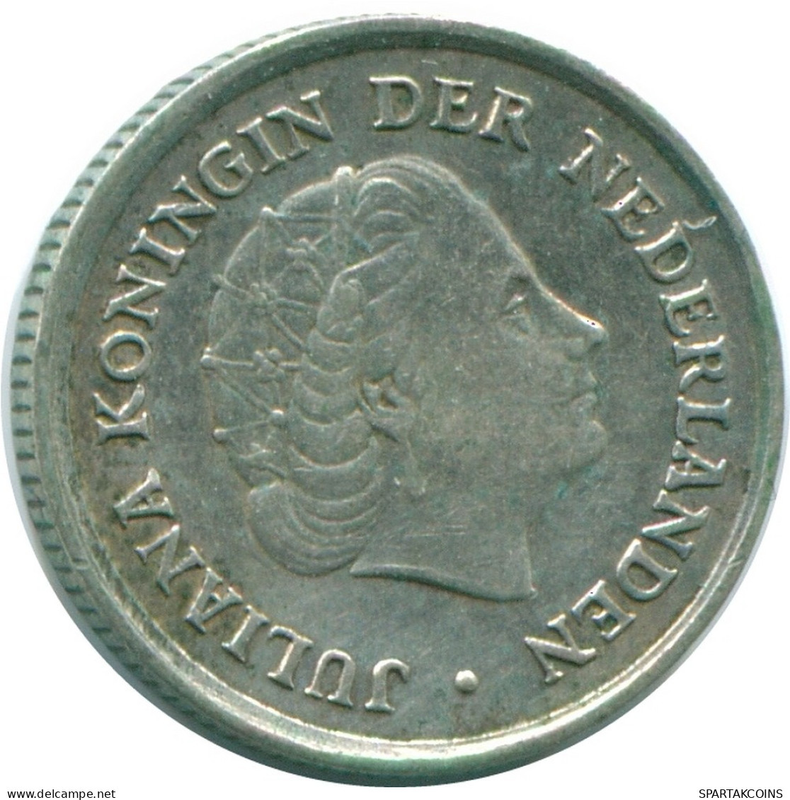 1/10 GULDEN 1966 ANTILLAS NEERLANDESAS PLATA Colonial Moneda #NL12679.3.E.A - Antille Olandesi