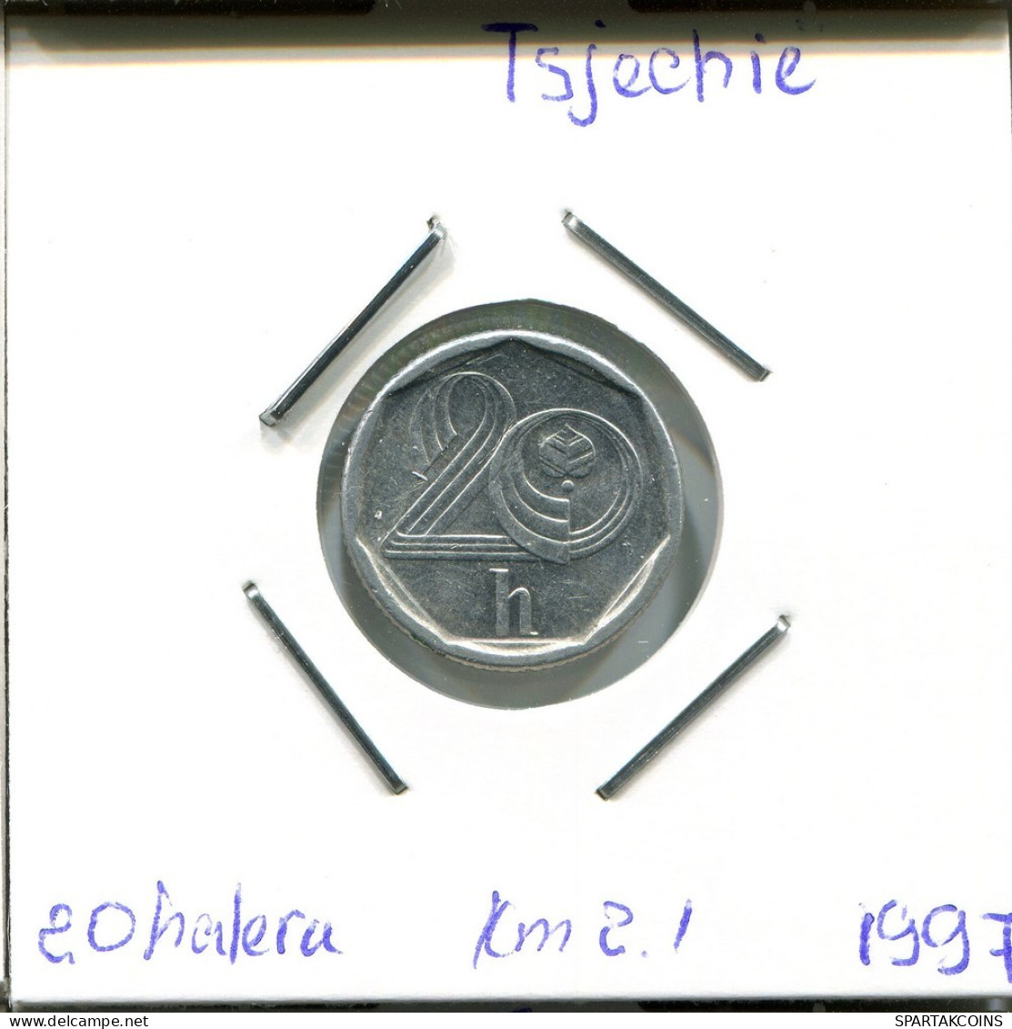 20 HELLER 1997 REPÚBLICA CHECA CZECH REPUBLIC Moneda #AP720.2.E.A - Tschechische Rep.