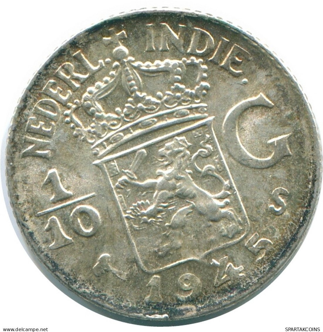 1/10 GULDEN 1945 S INDIAS ORIENTALES DE LOS PAÍSES BAJOS PLATA #NL14113.3.E.A - Niederländisch-Indien