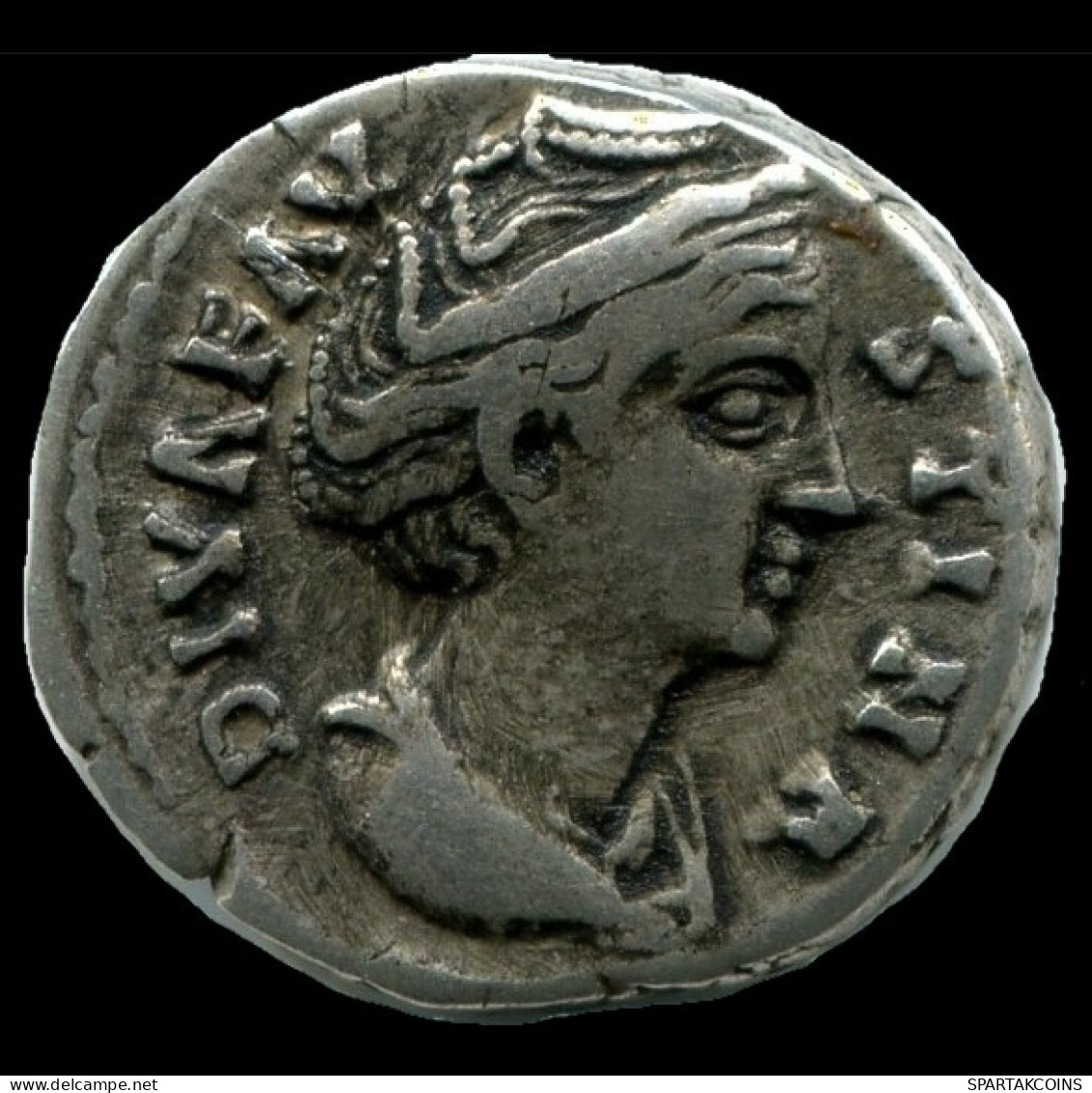 FAUSTINA SENIOR AR DENARIUS AD 138 AETERNITAS - JUNO STANDING #ANC12312.78.E.A - The Anthonines (96 AD Tot 192 AD)