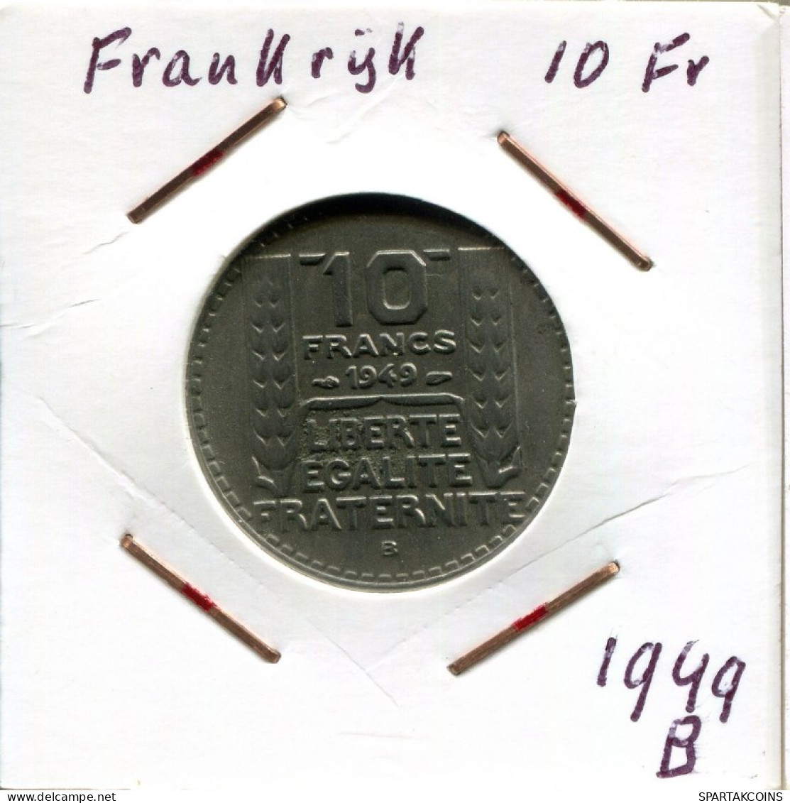 10 FRANCS 1949 B FRANKREICH FRANCE Französisch Münze #AM649.D.A - 10 Francs