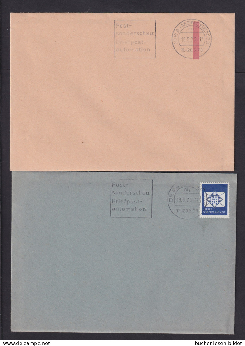 1971 - 3 Belege Zur IBRA 1973 - Briefsortieranlage - Correo Postal