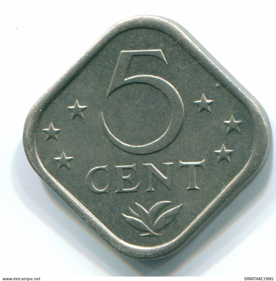 5 CENTS 1977 ANTILLAS NEERLANDESAS Nickel Colonial Moneda #S12276.E.A - Antillas Neerlandesas