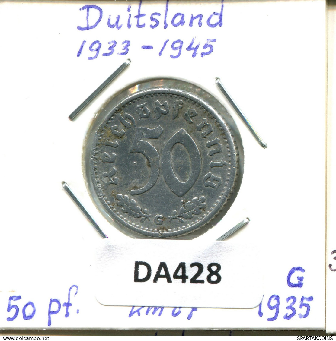 50 REICHSPFENNIG 1935 G GERMANY Coin #DA428.2.U.A - 50 Reichspfennig
