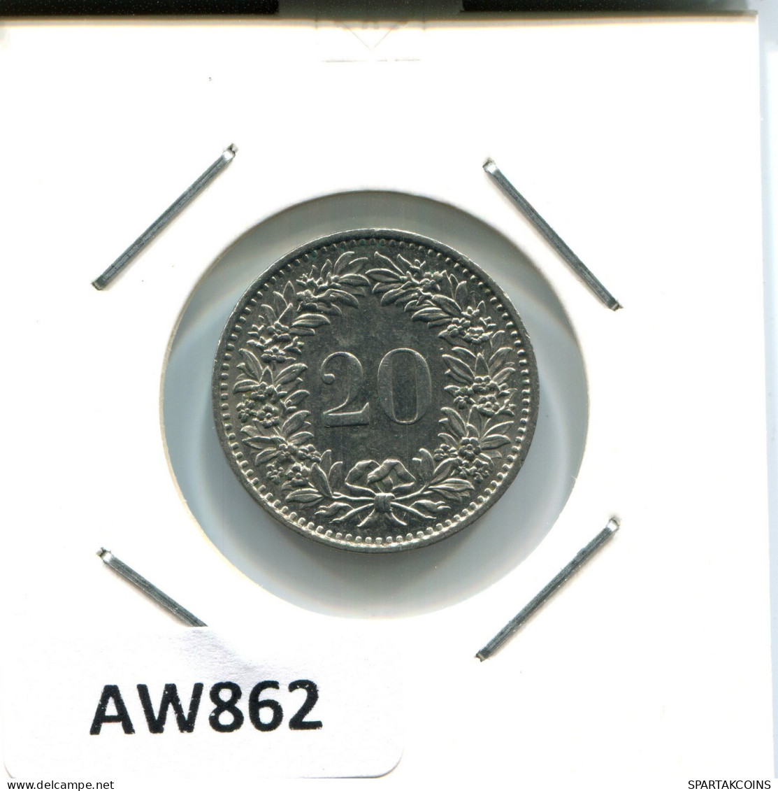 20 RAPPEN 1975 SWITZERLAND Coin #AW862.U.A - Other & Unclassified