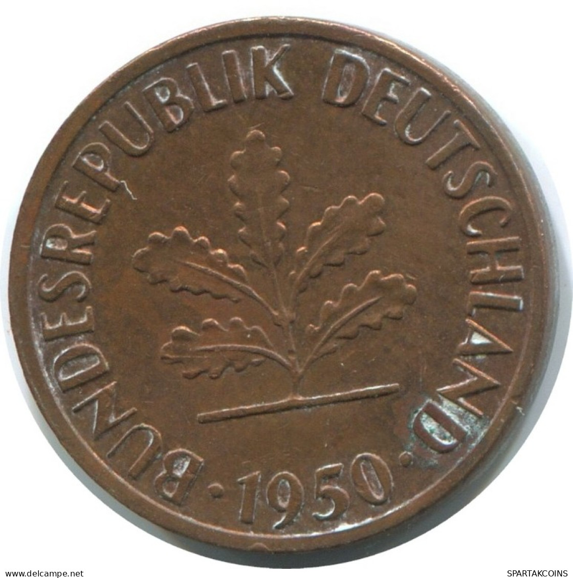 1 PFENNIG 1950 J BRD ALEMANIA Moneda GERMANY #AD884.9.E.A - 1 Pfennig