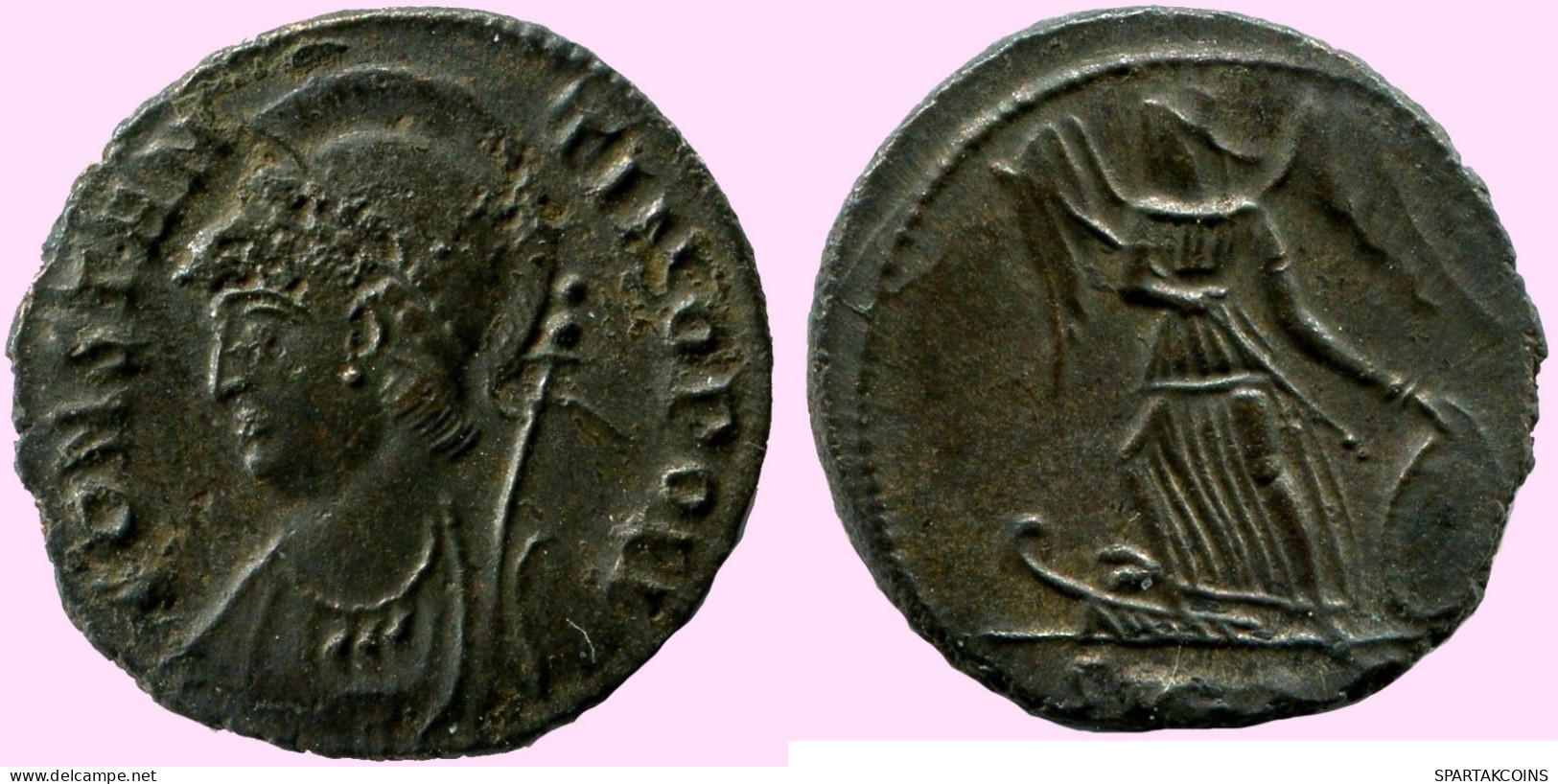 CONSTANTINUS I CONSTANTINOPOLI FOLLIS Romano ANTIGUO Moneda #ANC12086.25.E.A - The Christian Empire (307 AD Tot 363 AD)
