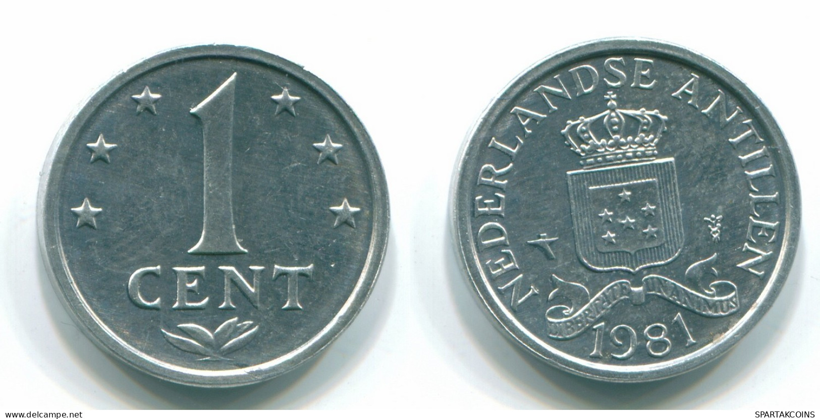 1 CENT 1981 ANTILLES NÉERLANDAISES Aluminium Colonial Pièce #S11199.F.A - Netherlands Antilles