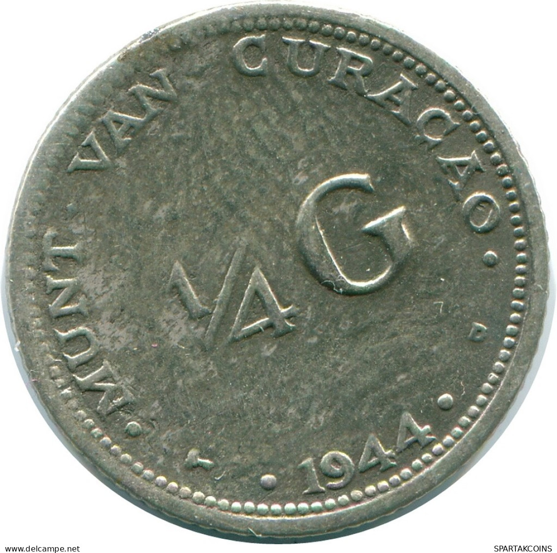 1/4 GULDEN 1944 CURACAO NEERLANDÉS NETHERLANDS PLATA Colonial #NL10564.4.E.A - Curaçao