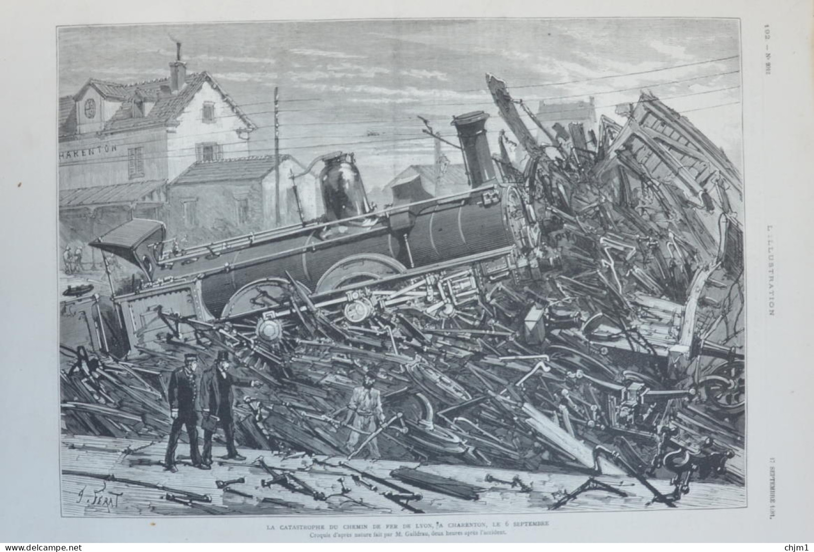 La Catastrophe Du Chemin De Fer De Lyon à Charenton - Page Originale 1881 - Historical Documents