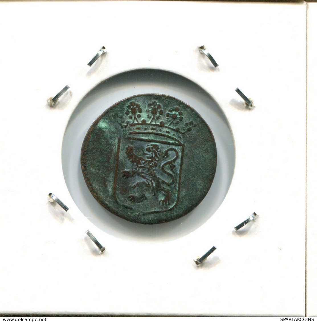 1751 HOLLAND VOC DUIT NIEDERLANDE OSTINDIEN NY COLONIAL PENNY #VOC2679.7.D.A - Indes Neerlandesas