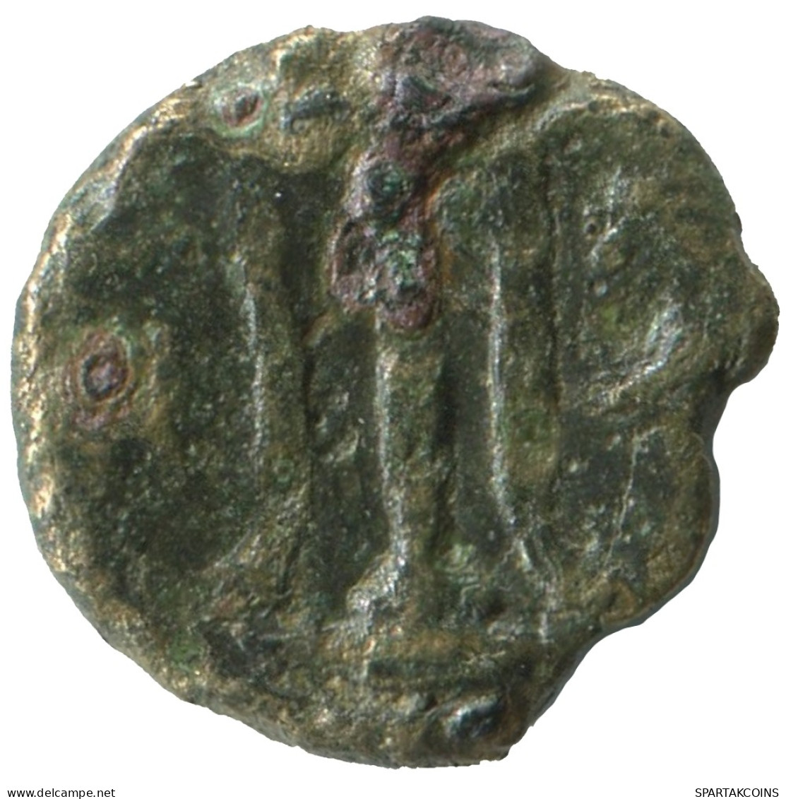 TRIPOD Antike Authentische Original GRIECHISCHE Münze 1g/11mm #SAV1425.11.D.A - Griegas
