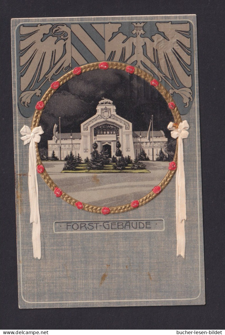 1906 - 5 Pf. Privat-Ganzsache Zur Ausstellung Nürnberg "Forst-Gebäude" - Gebraucht Mit Sonderstempel - Árboles