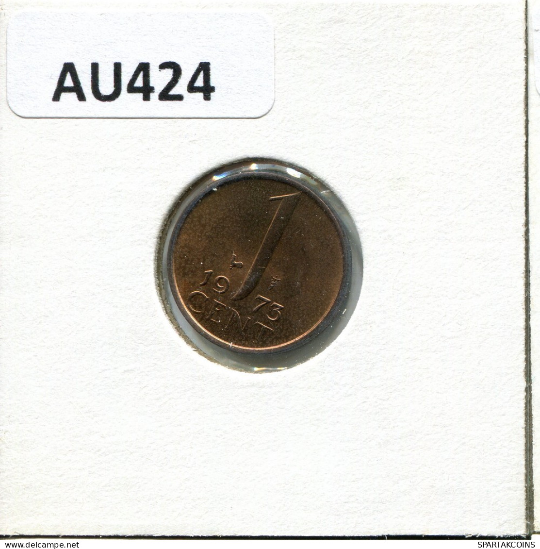 1 CENT 1973 NEERLANDÉS NETHERLANDS Moneda #AU424.E.A - 1948-1980: Juliana